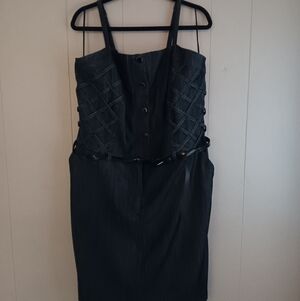 Ashlee Stewart Blue Denim Sleeveless Dress With Belt Size 22W